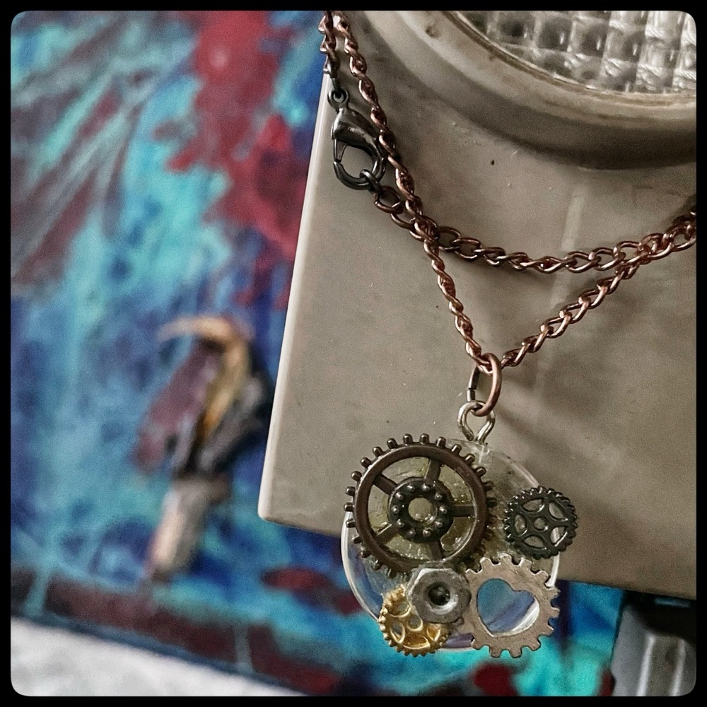 Steampunk Watch Gear Pendant Necklace